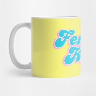 Retro 70's Typography Feminist Killjoy Cute Pastel Mug